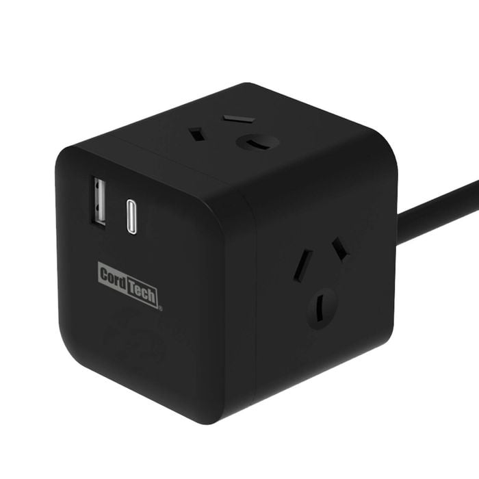 Cordtech Surge 3 Way USB Power Station CPC3-PD-B