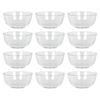 Argon Tableware Glass Snack Bowls - Set Of 12 Serving Bowls For Snacks Desserts Dips & Sides Durable Soda Lime Glass Small Bowls