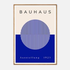 Galrie Bauhaus 1923 Exhibition Poster Iconic Geometric Art Print, Wood Frame, 50 x 70cm (20 x 28inch)