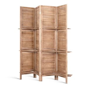 Artiss 4 Panel Room Divider Screen Oak