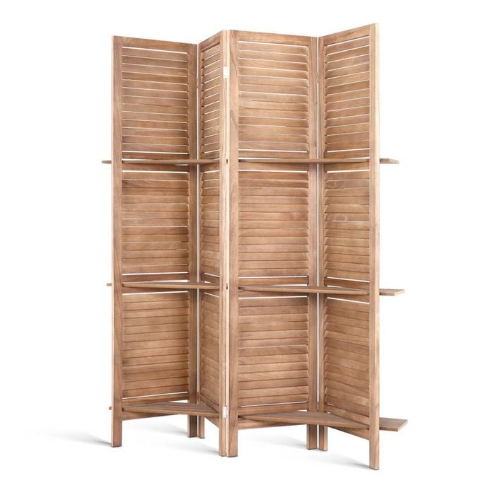 Artiss 4 Panel Room Divider Screen Oak