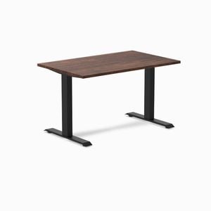 Desky Fixed Height American Rustic Pine Softwood Desk 120x75cm Matte Black Leg