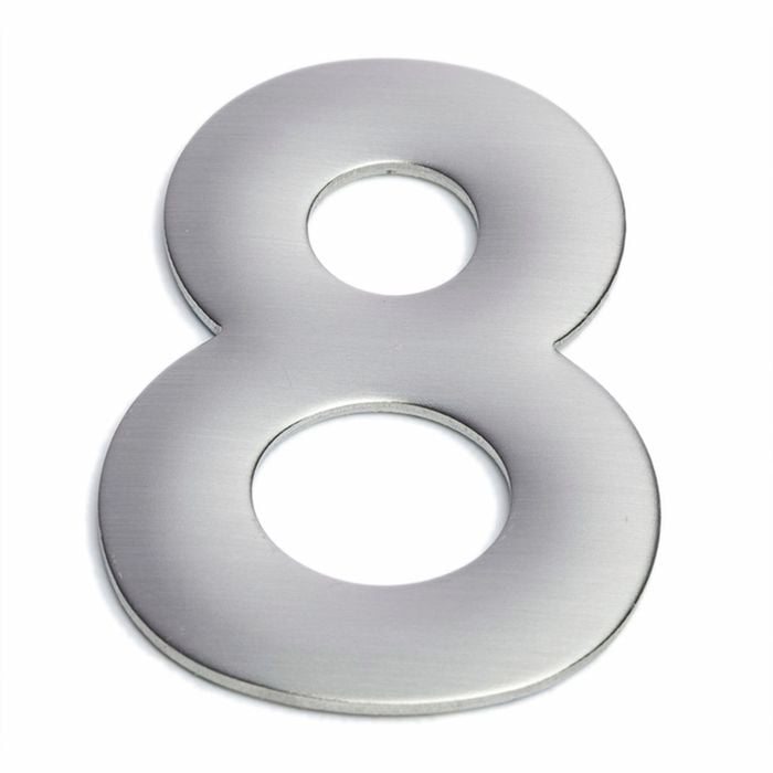 Sandleford 75mm Suburban Stainless Steel Self Adhesive House Number 8