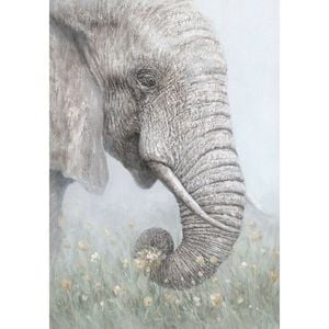 P&P Elephants Canvas Print - Elegant Modern Wall Art for Living Room, Bedroom & Office Decor 70x100cm