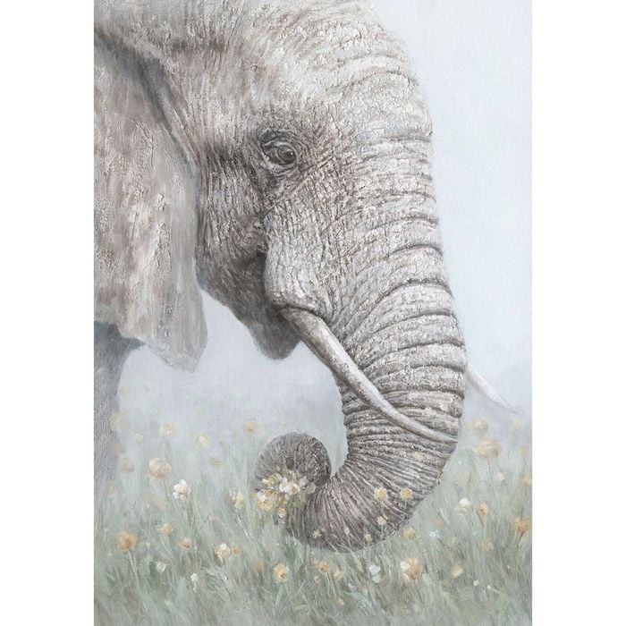P&P Elephants Canvas Print - Elegant Modern Wall Art for Living Room, Bedroom & Office Decor 70x100cm