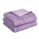 LINENOVA Cooling Blanket Comforter Summer Quilt - Queen,Purple