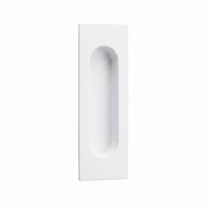 Lemaar 120 x 40mm White Rectangle Oval Flush Pull