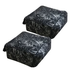 SOGA 2 Pack 50cm Pouffe Cushions Polyester with EPP Filling