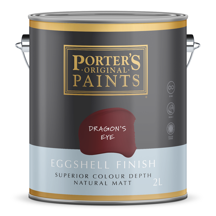 Porter's 2L Dragon's Eye Eggshell Finish Broadwall Washable Paint