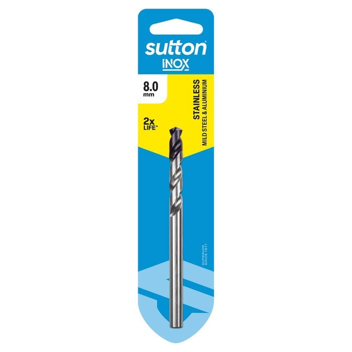 Sutton Tools 8.0mm INOX Stainless Steel Jobber Drill Bit
