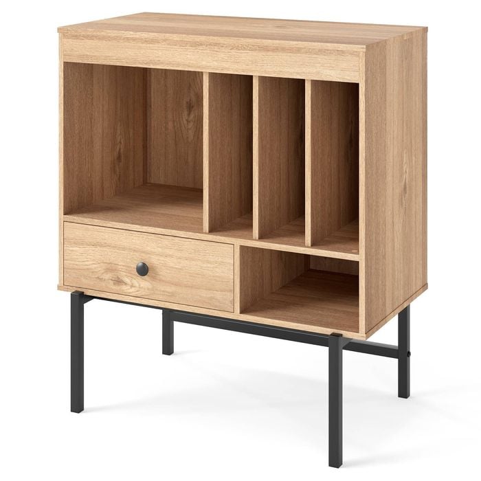 Costway Record Player Stand Side Table Vinyl Storage Cabinet Turntable Stand