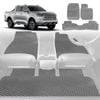 6D Diamond Car Floor Mats for GWM Haval Great Wall Cannon Ute 2019-Current-Full Set-Grey-Outback GT