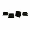 Surface Gard 32mm Black Square Internal Plastic Chair Tips - 4 Pack