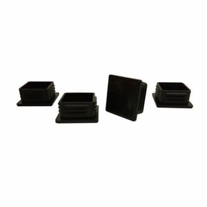 Surface Gard 32mm Black Square Internal Plastic Chair Tips - 4 Pack