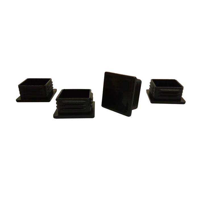 Surface Gard 32mm Black Square Internal Plastic Chair Tips - 4 Pack