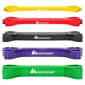 METEOR 5-Level Power Resistance Bands Set with Carry Bag