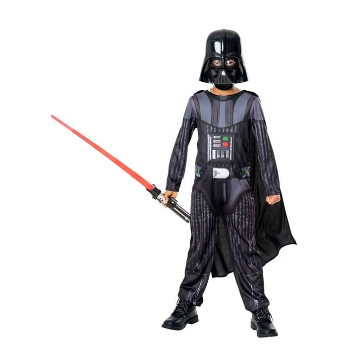 Star Wars Darth Vader & Lightsaber Costume Dress Cosplay Halloween Outfit 3-4y