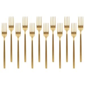 Argon Tableware Stainless Steel Dinner Forks - 19.5cm - Pack of 12