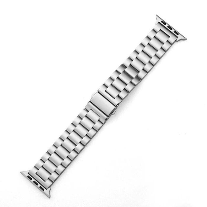 Stainless Steel Metal Watch Band Strap - For iWatch 38mm 40mm 41mm [42mm Series 10] (Silver)