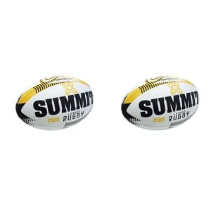 2PK Summit Global Advance Rugby League Ball 3.0 Size 3 - White/Yellow
