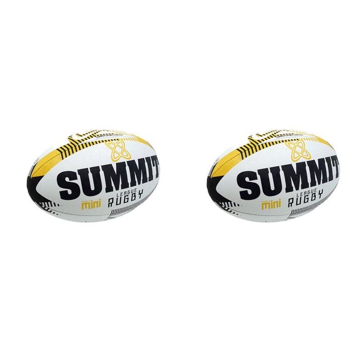 2PK Summit Global Advance Rugby League Ball 3.0 Size 3 - White/Yellow