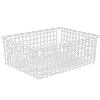 Flexi Storage Home Solutions 410 x 185 x 535mm White Medium Wire Basket