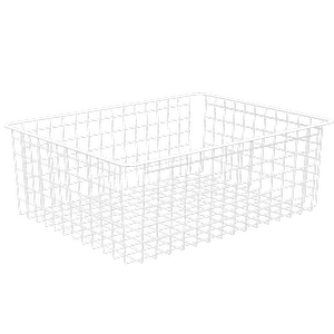 Flexi Storage Home Solutions 410 x 185 x 535mm White Medium Wire Basket