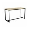 Olg Anvil Bar Leaner 4 Leg Black Frame New Oak Smooth Top L1800mm X W900mm