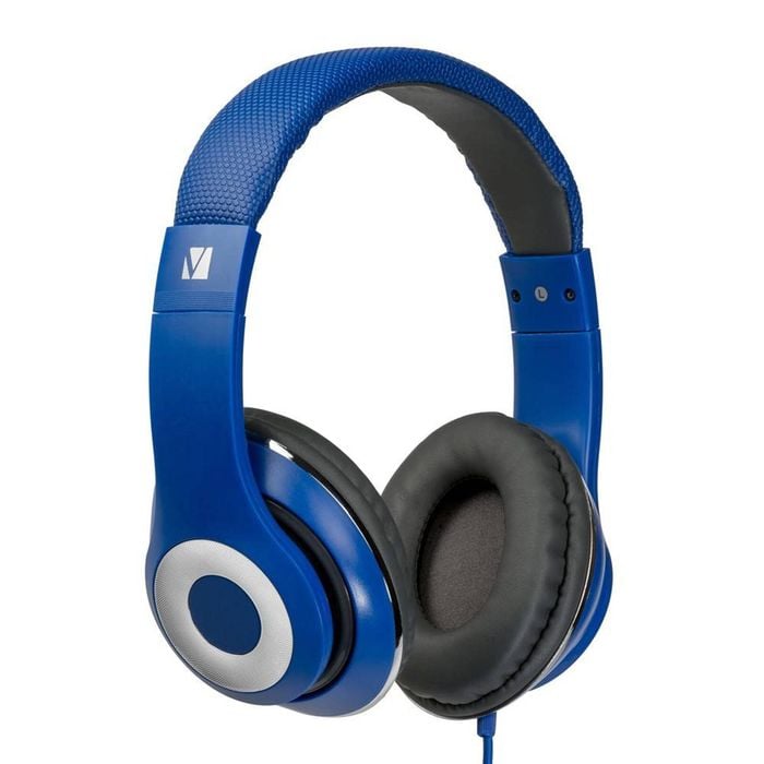 Verbatim Class Over-Ear Headphones w/Inline Mic Blue