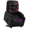 vidaXL Stand up Massage Recliner Chair Armchair Single Sofa Black Faux Leather