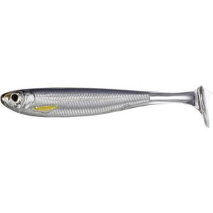 Live Target Slow Roll Shiner 3" Soft Plastic Fishing Lure Silver/Smoke