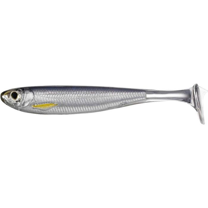 Live Target Slow Roll Shiner 3" Soft Plastic Fishing Lure Silver/Smoke
