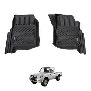 AUSGO Car Floor Mats for Toyota LandCruiser 79 Series LC79 Single Cab 2012-2016 All-Weather Floor Liners