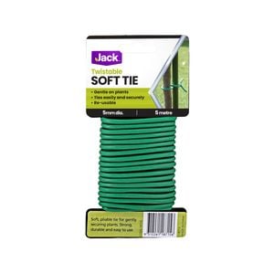 Jack 5mm x 5m Green Twistable Soft Plant Tie
