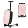 Advwin 2-in-1 Kids Foldable Scooter Suitcase Ride On Luggage with Wheels Kids Pink