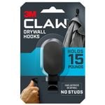 3M 7kg Black CLAW Wall Hook - 7kg
