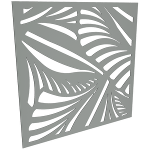 ProtectorAl 300-1200 x 300-1200mm Palladium Silver Jungle Unframed Solid Aluminium Decorative Panel