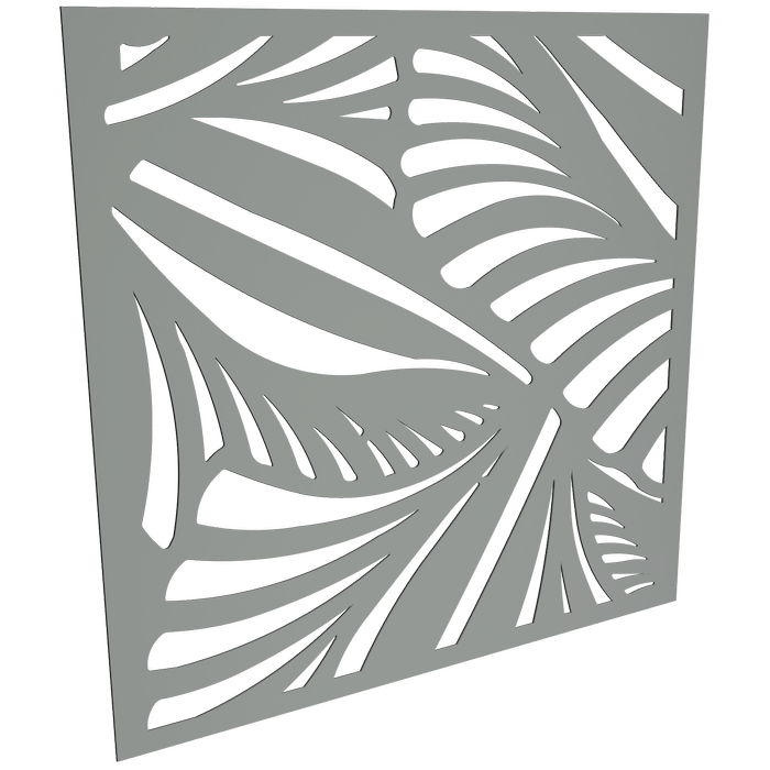 ProtectorAl 300-1200 x 300-1200mm Palladium Silver Jungle Unframed Solid Aluminium Decorative Panel