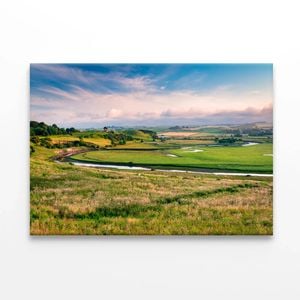Large Green Field, With Grass  Print 100% Australian Made 150 x 100cm  (Stretched)