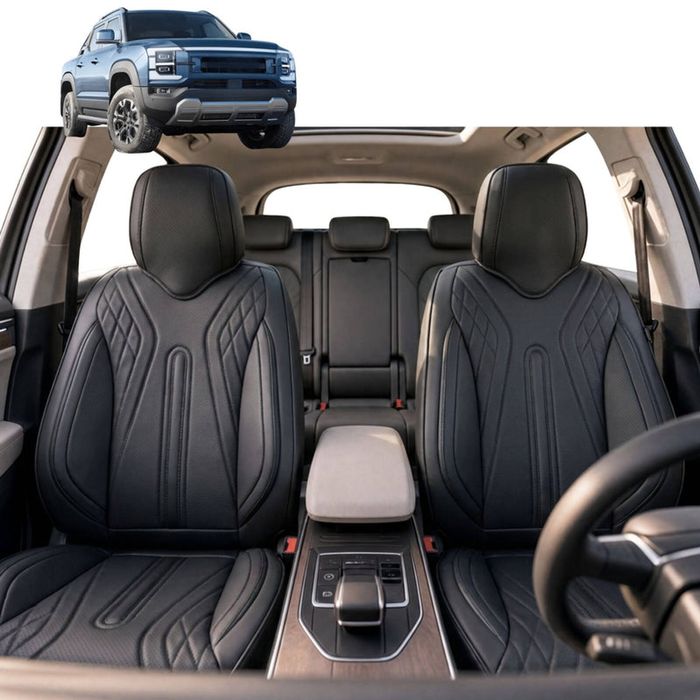 Australian Goose Front Seat Covers for BYD Shark 6 2024 - Current - PU Leather, Black (2pc)