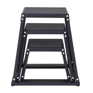 VEVOR Plyometric Jump Boxes Black Plyo Anti-Slip Fitness Exercise Step Up for Home Gym Training