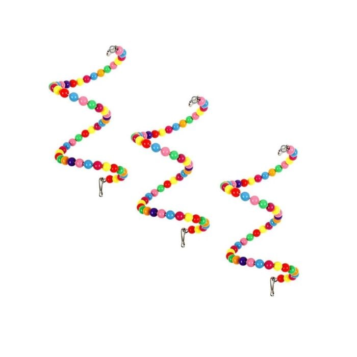 Yes4pets 3 X Hanging Spiral Toy For Birds