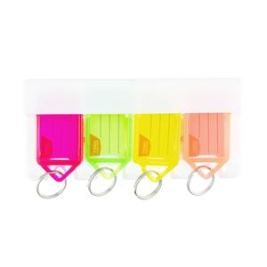 Taskmaster Fluoro Key Tag Organiser - 4 Pack