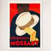 Galrie Chapeaux Mossant Vintage Advertising Poster Art Print by Olsky 1928 Décor, White Frame, 70 x 100cm (28 x 40inch)