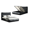 Elegant Collections Denver Queen Black Gas Lift Bed Frame