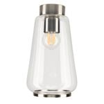 Brilliant 16 x 28cm Pepe Glass With Brushed Chrome Batten Fixture
