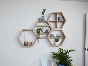 DIY Step Image - How to make D.I.Y. honeycomb floating wall shelves . Blob storage upload.