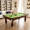 Topone 8ft Slate Pool Table Classic Billiard Table With Solid Wood Frame, Luxury Walnut Frame & Full Accessories - Green