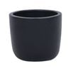 14 x 12cm Black Small Plain Ceramic Egg Pot