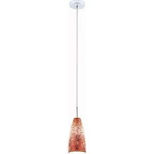Duomo Red Crackled Glass Pendant